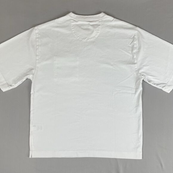 Mode of One Relaxed Fit Pocket T-Shirt Men’s Sm White Baggy Single Stitch Crew - Picture 3 of 16